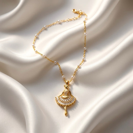 Ballerina Pearl Pendant Necklace